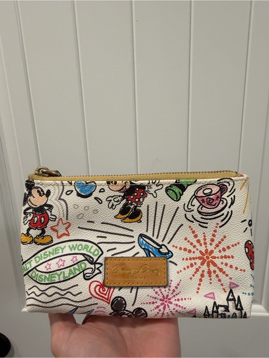 Dooney & Bourke Handbags - Dooney & Bourke White Disney Parks Zip Pouch with Multicolor Accents